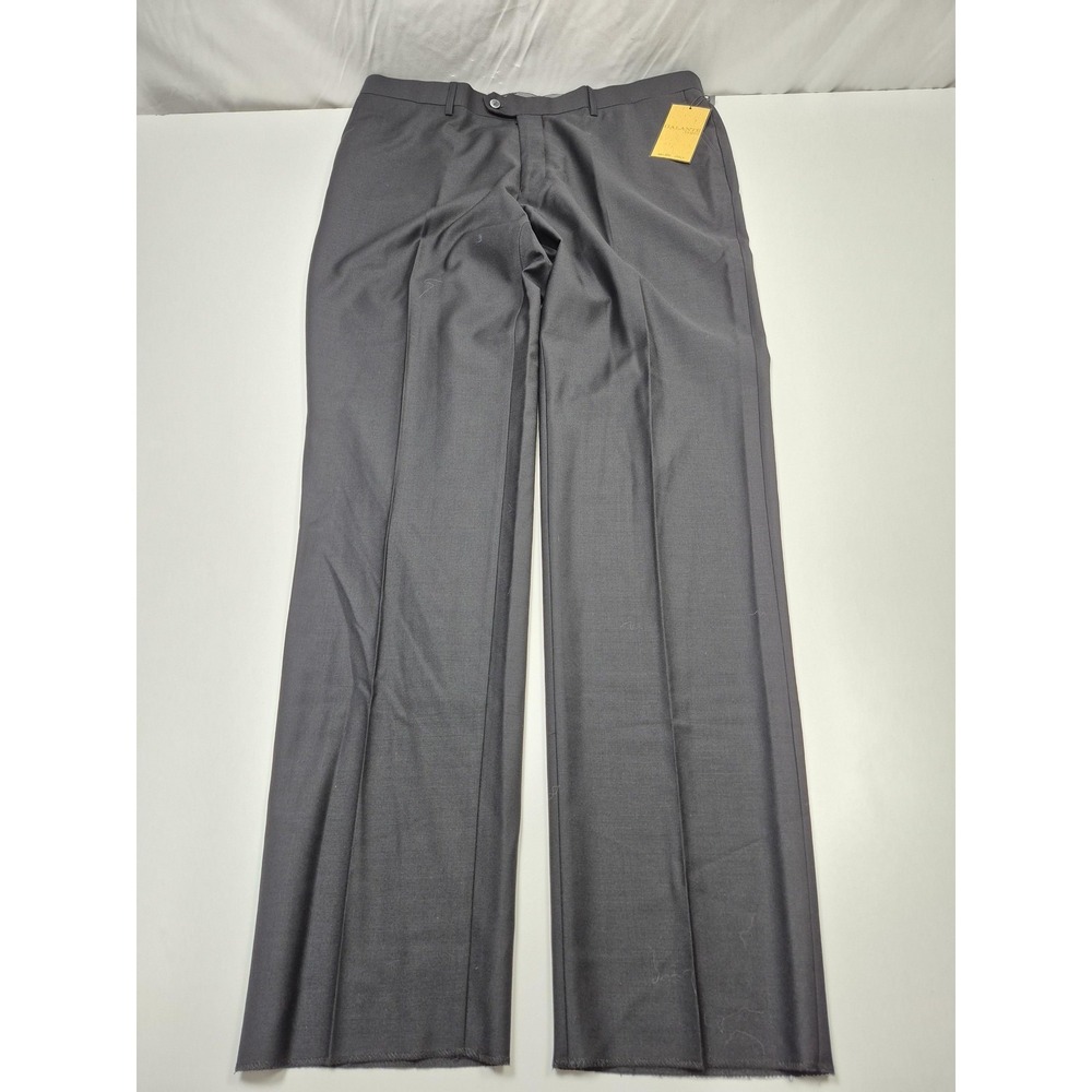 Galante Dress Pants Mens 36x36 Gray Virgin Wool Flat Front Straight Italy NWT